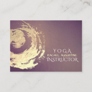 YOGA Instructor Lila Gold ZEN Symbol Ernennung Terminkarte