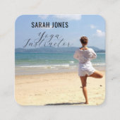 Yoga Instructor Logo Influencer Social Media Quadratische Visitenkarte (Vorderseite)