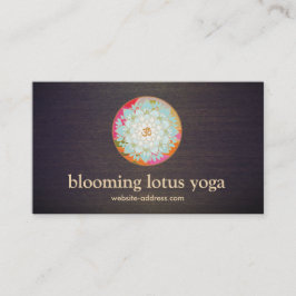 Yoga Instructor Lotus and Om Symbol Visitenkarte