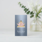 Yoga Instructor Lotus Blume Gold Triangle Visitenkarte (Stehend Vorderseite)