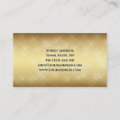 Yoga Instructor Lotus Blume Healthy Life Gold Visitenkarte (Rückseite)