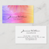 Yoga Instructor Lotus Blume Regenbogen Visitenkarte (Vorne/Hinten)