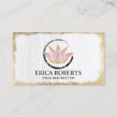Yoga Instructor Lotus Blume Reiki Zen Circle Visitenkarte (Vorderseite)