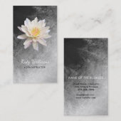 Yoga Instructor Lotus Blume Wasserfarben Heilung Visitenkarte (Vorne/Hinten)