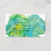 Yoga Instructor Lotus Floral Logo Wasserfarbe Visitenkarte (Rückseite)