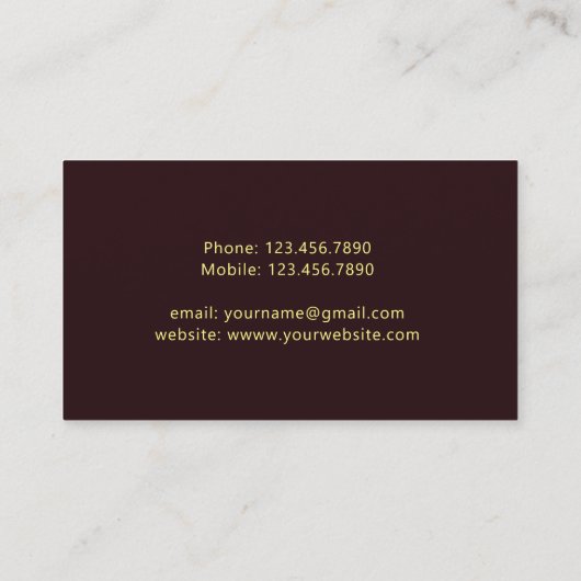 Yoga Instructor Lotus Floral Mandala Visitenkarte (Rückseite)