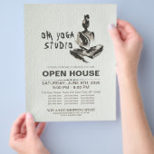 Yoga Instructor Lotus Meditation Pose Pinselstrich Flyer (Hand)