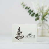 Yoga Instructor Lotus Meditation Pose Pinselstrich Terminkarte (Stehend Vorderseite)