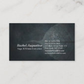 Yoga Instructor Lotus Meditation Pose Pinselstrich Visitenkarte (Rückseite)