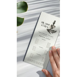 Yoga Instructor Lotus Meditation Pose Pinselstrich Werbekarte