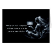 Yoga Instructor Lotus Medizin Pose Glühen Nebel (Vorderseite (Horizontal))