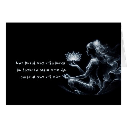 Yoga Instructor Lotus Medizin Pose Glühen Nebel (Vorderseite (Horizontal))