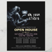 Yoga Instructor Lotus Medizin Pose Glühen Nebel Flyer (Vorne)