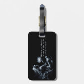 Yoga Instructor Lotus Medizin Pose Glühen Nebel Gepäckanhänger (Rückseite vertikal)