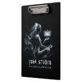 Yoga Instructor Lotus Medizin Pose Glühen Nebel Klemmbrett (Links)