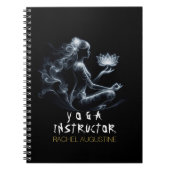 Yoga Instructor Lotus Medizin Pose Glühen Nebel Notizblock (Vorderseite)