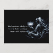 Yoga Instructor Lotus Medizin Pose Glühen Nebel Postkarte (Vorderseite)