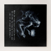 Yoga Instructor Lotus Medizin Pose Glühen Nebel Puzzle (Horizontal)