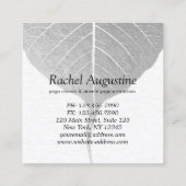 Yoga Instructor Lotus Medizin Pose Glühen Nebel Quadratische Visitenkarte (Rückseite)