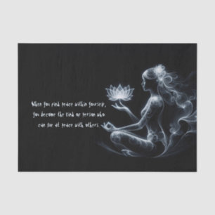 Yoga Instructor Lotus Medizin Pose Glühen Nebel Seidenpapier