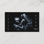 Yoga Instructor Lotus Medizin Pose Glühen Nebel Treuekarte (Vorderseite)