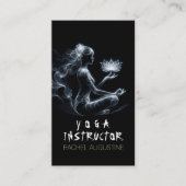 Yoga Instructor Lotus Medizin Pose Glühen Nebel Visitenkarte (Vorderseite)