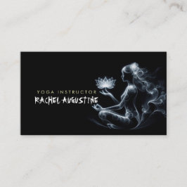 Yoga Instructor Lotus Medizin Pose Glühen Nebel Visitenkarte