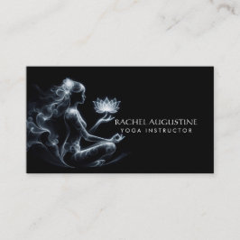 Yoga Instructor Lotus Medizin Pose Glühen Nebel Visitenkarte