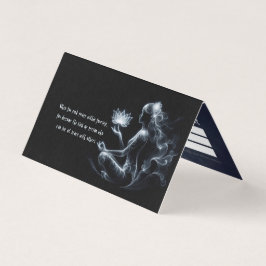 Yoga Instructor Lotus Medizin Pose Glühen Nebel Visitenkarten