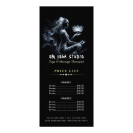 Yoga Instructor Lotus Medizin Pose Glühen Nebel Werbekarte