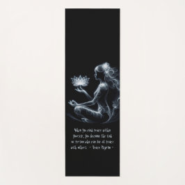 Yoga Instructor Lotus Medizin Pose Glühen Nebel Yogamatte