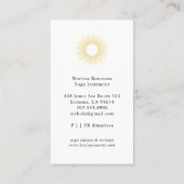 Yoga Instructor Lotus Pose Blue Green Visitenkarte (Rückseite)