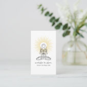 Yoga Instructor Lotus Pose Business Card Visitenkarte (Stehend Vorderseite)