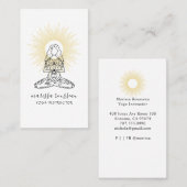 Yoga Instructor Lotus Pose Business Card Visitenkarte (Vorne/Hinten)