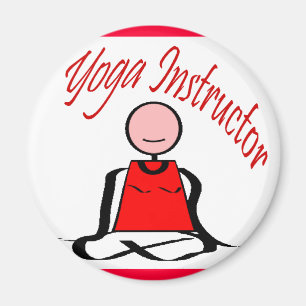 Yoga Instructor - Lotus Postion Strichmännchen Magnet