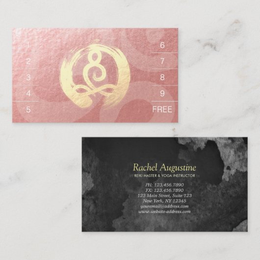 YOGA Instructor Loyalty Punch Meditation Pose Zen Treuekarte (Vorne/Hinten)