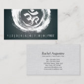 YOGA Instructor Loyalty Punch Pinsel OM ZEN Symbol Treuekarte (Vorne/Hinten)