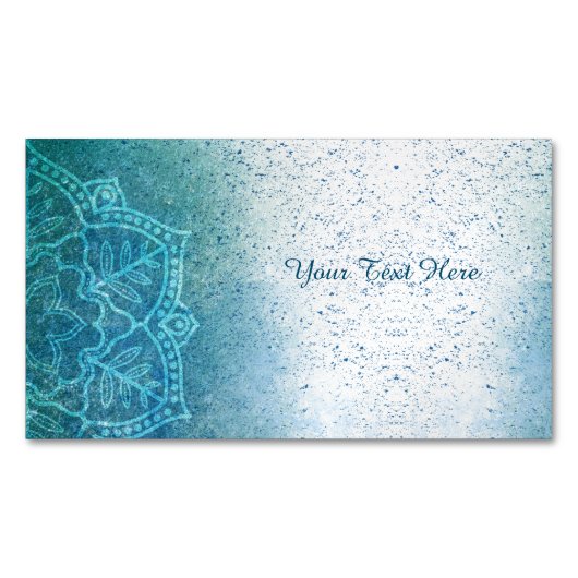 Yoga Instructor Mandala Business Card Magnet (Vorderseite)