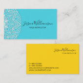 YOGA INSTRUCTOR MANDALA CUSTOM FARBEN VISITENKARTE (Vorne/Hinten)