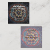 Yoga Instructor Mandala Square Visitenkarte (Vorne/Hinten)