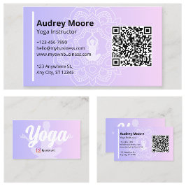 Yoga Instructor Mandala Visitenkarte