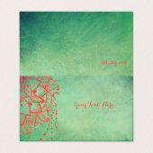 Yoga Instructor Mandala Visitenkarte Visitenkarten (Außenseite Aufgefaltet)