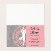 Yoga Instructor | Mediation | Mandala Pattern Visitenkarten (Außenseite Aufgefaltet)