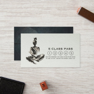 Yoga Instructor Meditation Brushstrokes Class Pass Treuekarte