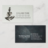 Yoga Instructor Meditation Brushstrokes Class Pass Treuekarte (Vorne/Hinten)