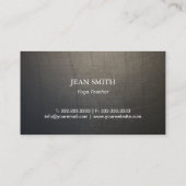 Yoga Instructor Meditation Elegantes Zen Visitenkarte (Rückseite)