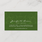 Yoga Instructor Meditation Fitness Aerobicks Gymna Visitenkarte (Rückseite)