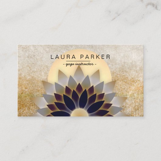 Yoga Instructor Meditation Holistic Lotus Blume Visitenkarte (Vorderseite)