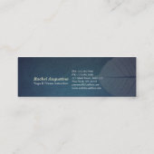 YOGA Instructor Meditation Pose Bodhi Leaf Cutting Mini Visitenkarte (Rückseite)