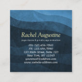 YOGA Instructor Meditation Pose Bodhi Leaf Cutting Quadratische Visitenkarte (Rückseite)